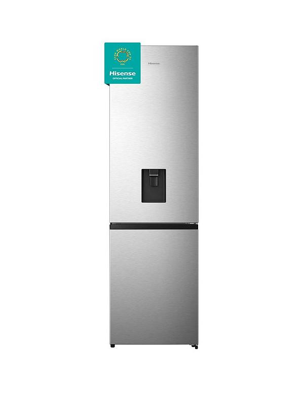 Hisense RB435N4WCE 60cm Wide, Total No Frost, Freestanding Fridge Freezer - Stainless Steel